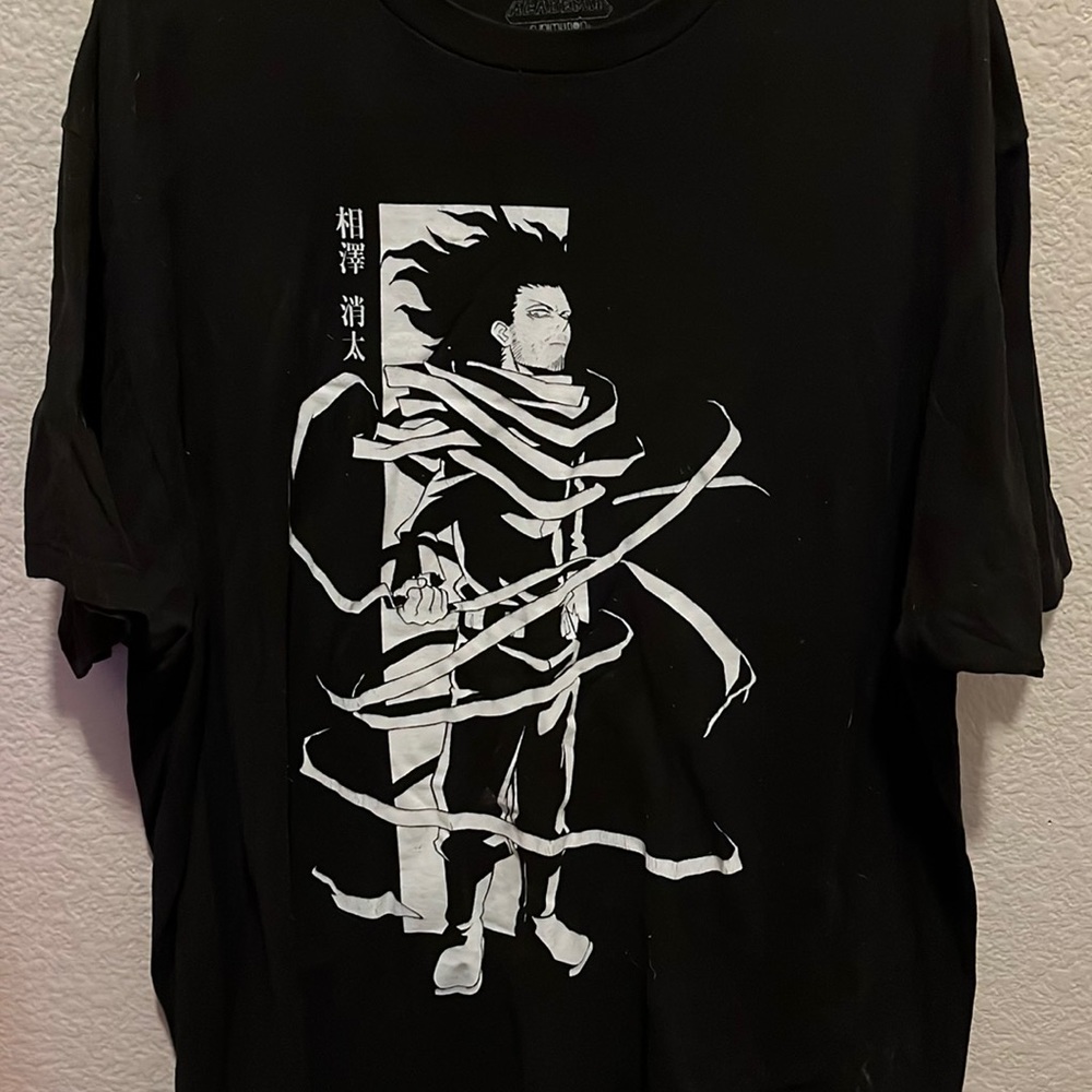My hero academia “eraser head” black tee